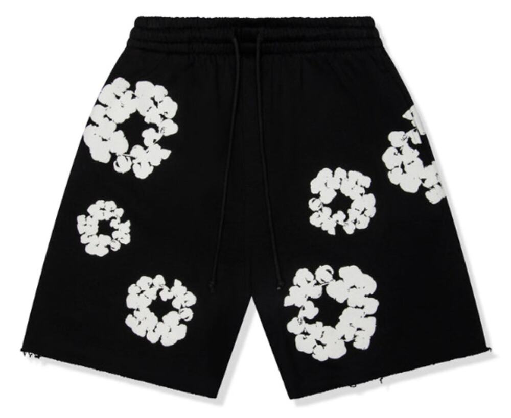 Denim Tears Cotton Wreath Sweat Shorts Black Size M